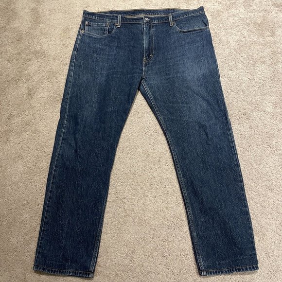Levis 502 Jeans Men 40x30 (Tag: 40X34) Tapered Leg Regular Fit Denim Pants Blue - Picture 2 of 15